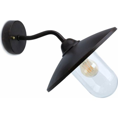Wally-2 Lampada Parete Marrone Ossido 1L E27 15W Marca Faro (1/4)