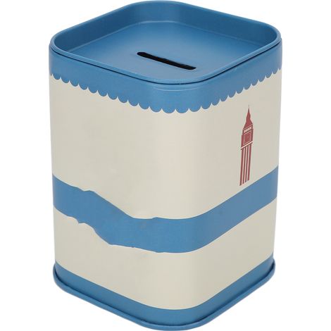Étui de rangement pour lames usagées, couvercle en fer amovible, grande capacité, boîte de stockage de lames de rasoir pour salon de coiffure, bleu (1/5)