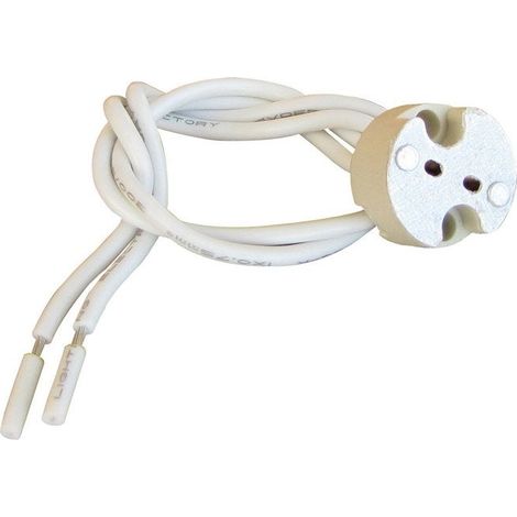 Presa in plastica G4 / Gu4 / Gu5.3 / Gy6.35, TIBELEC, 100 W bianco TIBELEC
