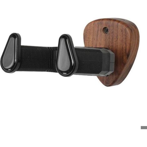 Crochet Pour Guitare - Support Mural Réglable En Bois De Noyer - Compatible Ukulélé Guitare Électrique Basse - 1 Pièce (1/5)