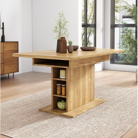 tavolo pranzo allungabile 110/130cm salvaspazio naturale OKMYHOME (1/5)