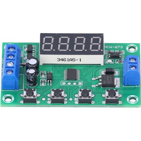 Module Relais Minuteur Cycle Interrupteur Temporisé 1 Canal Carte Circuit Puissance MOS Tube 7‑24V Contrôleur (1/5)