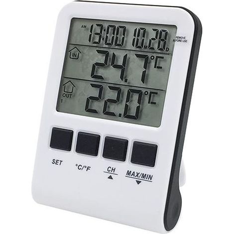Wetterstation TMW15 mini, digital, kabellos mit Außensensor, 100x70x20 mm
