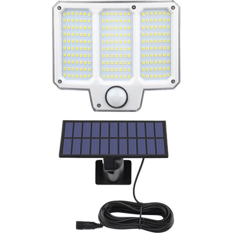 LED 300LM capteur de mouvement lumière 5.51 pouces panneau solaire détachable lampe télécommande support mural pour cour Garage (1/5)