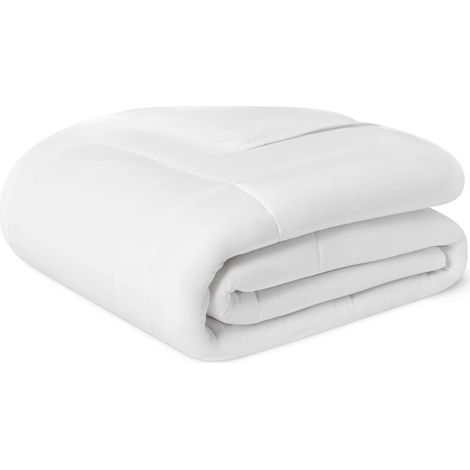 Couette 4 Saisons 300 GSM pour Lit 1 Personnes - Édredon Hypoallergénique avec Garnissage Alternatif au Duvet, 135 x 200 cm, Blanc (1/5)