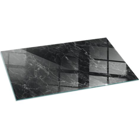 Kaminofen Glasplatte Kaminplatte Kaminglas Ofenglas Bodenplatte Funkenschutzplatte Glasbodenplatte Elegantes Marmormuster 100x50 cm