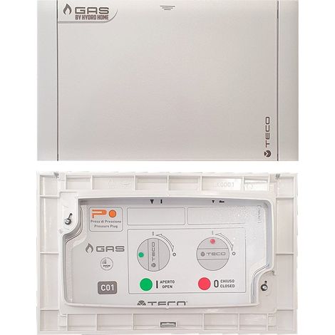 Placca di copertura valvola Gas Teco C01 Multicolore Cromo Satinato
