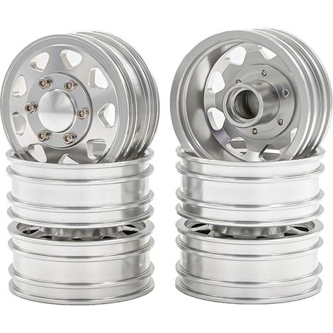CNC-gefräste Felgen aus Aluminiumlegierung mit Beadlock-System, 4 Stück, Ersatz für 1/14 Tamiya RC-Cars
