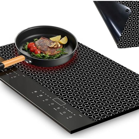 52 78cm Tapis de Protection Plaque Induction, Protege Plaque Induction Silicone, Tapis de Cuisson à Induction en Silicone Protection, Protection Anti-Rayures pour Plaque à Induction, Multifonction (1/5)