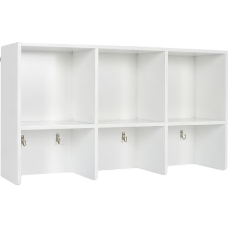 The Home Deco Factory – Étagère murale blanche 120x30cm – 3 étagères – Fixation murale – Pour cuisine, chambre ou entrée (1/6)