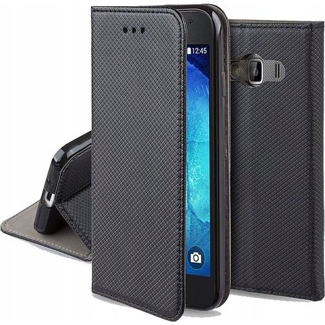 Custodia per SAMSUNG GALAXY J5 2016 J510 CHIUSA INTELLIGENTE CON MAGNETE NERO + VETRO (1/5)