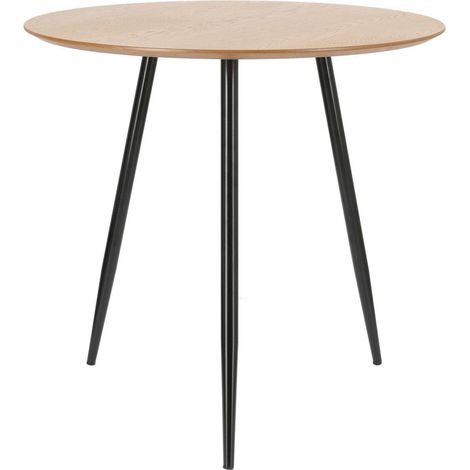 MESA REDONDA Sottile 80cm loft natural/negro (1/5)