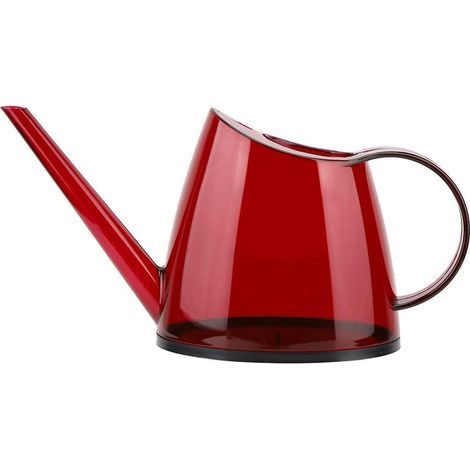 Gießkanne mit langem Ausguss, 1,2 l, Topfsprenger, kleine transparente Gießkanne in Bonbonfarben für Zuhause, Topfbonsai, Gartenblumen (Rot) (1/5)