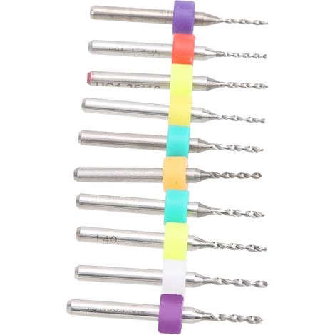 10 Stück Hartmetall-Mikrobohrer, Mini-Festschaft, Feinbohrwerkzeuge für Leiterplatten, 1,1–1,55 (1/5)