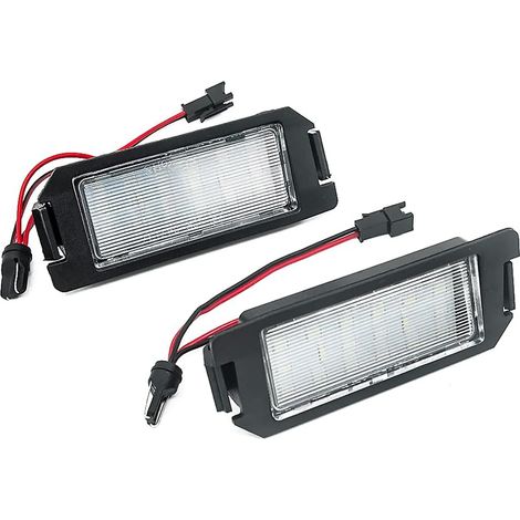 Éclairage Plaque Immatriculation - LED Blanc - Pour Hyundai I10 I20 Tiburon Veloster XG30 Kia Rio Picanto Soul - Lot de 2