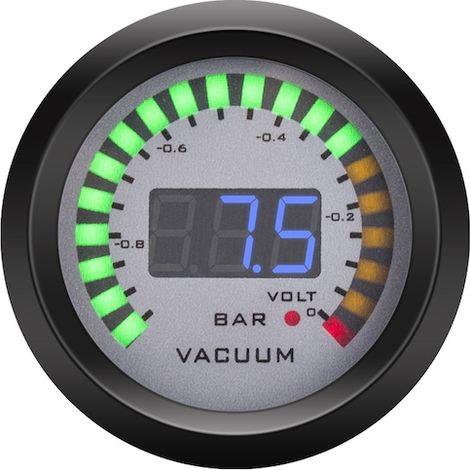 Instrument de performanta auto 52mm, display digital, temperatura, presiune ulei, voltaj, raport aer-combustibil (1/5)