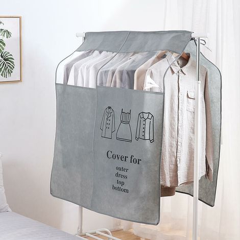 Garment Bags Dustproof Garment Covers with Zipper, Housses de Vêtements, Housse de Costume, Housse Costume (90110 cm),Gris (1/4)