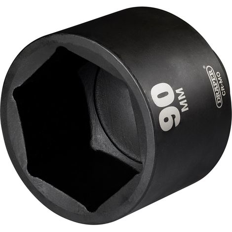 Draper HI-TORQ® 90mm (3.54 inch) Deep Impact Socket, 1" Square Drive, Heavy-Duty Single Hex for High Torque Applications (1/2)