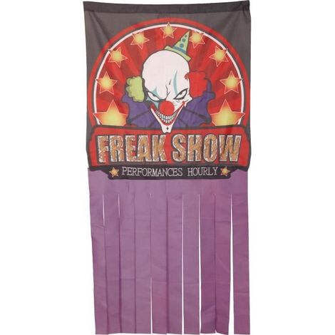Rideau de fête - Fiestas Guirca - Clown - 158 cm - Polyester - Violet/Noir