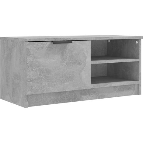 Mueble TV multimedia estantería para televisión buffet para televisión comedor salón dormitorio 80 x 35 x 36,5 cm madera contrachapada gris 020026268