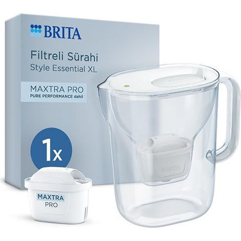 Carafe filtrante blanche BRITA Style ESSENTIAL XL + filtre MX Pro Pure Performance