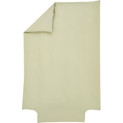 Housse de couette bébé - PTIT BASILE - 100x140 cm - 100% coton bio - Hypoallergénique - Vert de gris