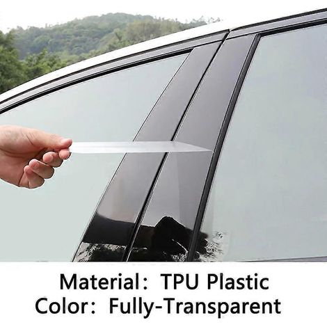 TPU/Glänzende Spiegelsäulenabdeckung, Türleisten, Fensteraufkleber, Zubehör für Ford Fiesta 2009 2010 2011 2012 2013 2014 – TPU (1/5)