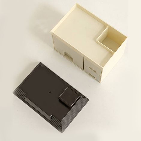 [Boîte de rangement bureau] Boîte Organisateur Maison Multifonctions Transparente Plastique Marron 420g (1/5)