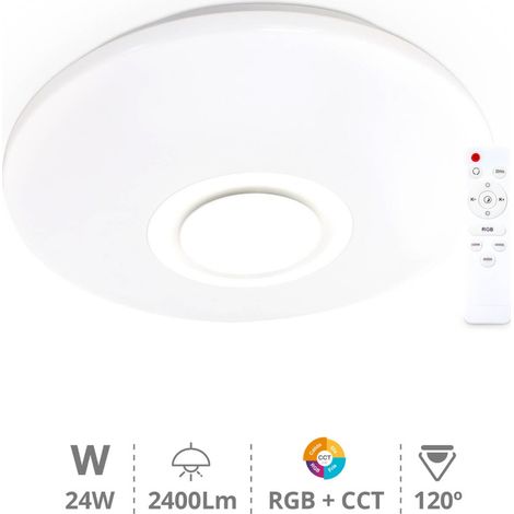 Plafón inteligente Paris con altavoz 24W RGB 3000-6500K regulable GSC 203620001 (1/7)
