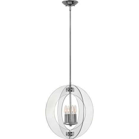 Kugelförmige Hängeleuchte 4x E14 Chrom poliert Lampada a sospensione sferica 4x E14 Cromo lucido