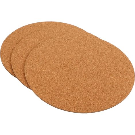 Verres pour Plantes 3 Pièces en Liège Naturel, Soucoupes Résistantes Anti-Casse, Finition Soignée, pour Pots de Fleurs, Usage Intérieur et Extérieur (1/5)