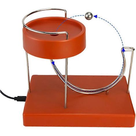 Machine à mouvement perpétuel Kinetic Art, table de saut créative automatique en métal, orange-rouge (1/5)