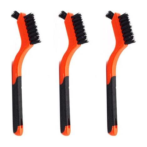 Ensemble de 3 brosses de nettoyage en nylon et petites brosses métalliques pour nettoyer la rouille dans les trous (1/5)