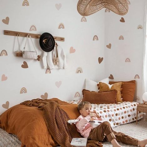 72 Bohèmes Stickers muraux, Arc en Ciel Le cœur deco chambre bebe (1/5)