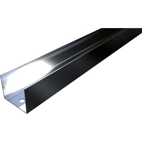 profilo in acciaio guida  a "u" - 50x40x0.6 mm - 3 metri. - knauf.