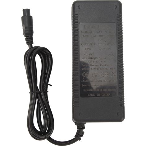 Chargeur Secteur 54.6V 2A pour Vélo et Scooter Électrique, Protection Surchauffe, Large Tension 100V-240V (1/5)