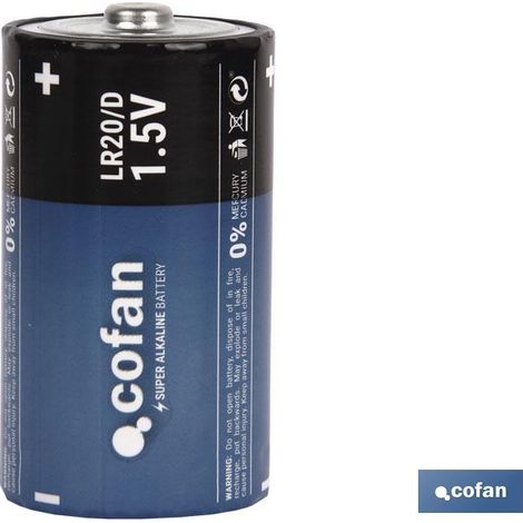Blister da 2 batterie alcaline Lr20/D (1/3)