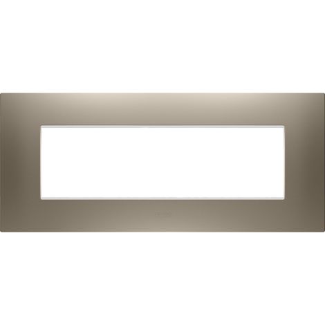 PLAQUE EGO RECT. 7 MODULES BRONZE CLAIR GEWISS GW16007BR