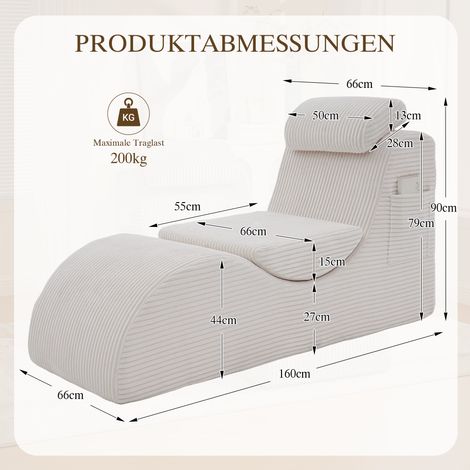 Fauteuil de loisirs moderne au design unique et ergonomique, fabriqué en mousse à compression haute résilience. Coussin d'assise amovible et poche latérale pour un confort optimal au quotidien. Beige (1/5)