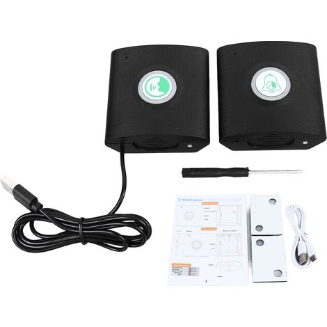 Sonnette sans fil avec interphone vocal, qualité sonore claire, autonomie longue, communication bidirectionnelle pour maison, hôtel, villa. (1/5)