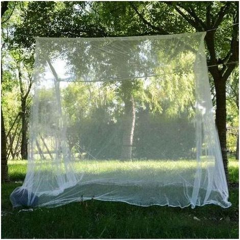 pair Zanzariera ultra-large per patio, campeggio e viaggi, zanzariera a rete regolabile (200 x 200 x 180 cm) (1/4)