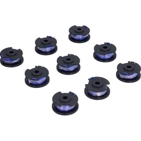 Ensemble de 9 bobines de fil de coupe avec capuchons, pièces de rechange compatibles avec les tondeuses à gazon Ryobi 18/24/40V (1/5)