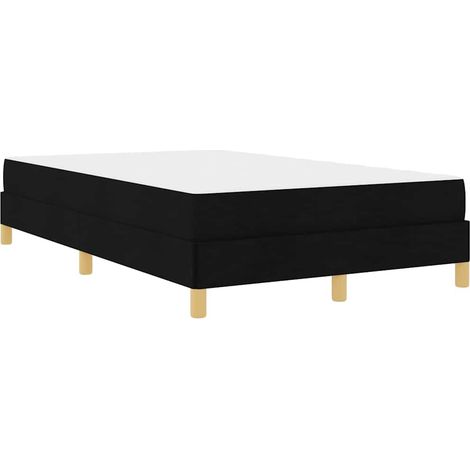 Lit double,Lit adulte,Lit à ressorts Noir et Marron 120 x 190 cm (1/5)