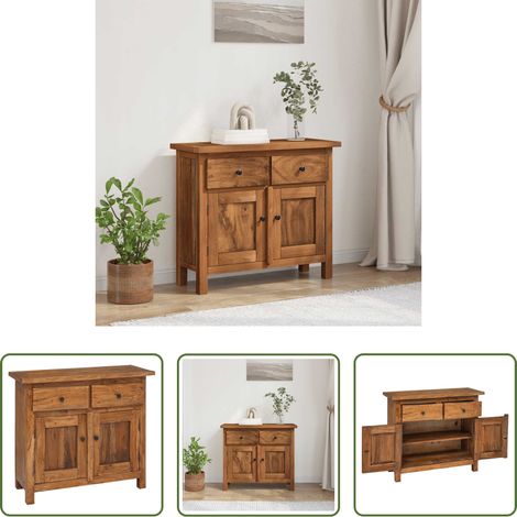 vidaXL Buffet en acajou - Buffet bois d'acajou massif 75x30x65 cm (1/5)