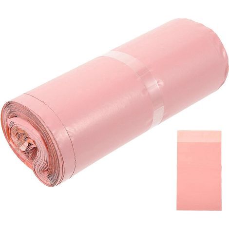 100 leere, dicke Damenhygienebeutel – 30 x 16,3 cm – Rosa (1/4)