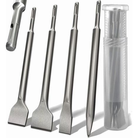 set of 4 tile scissors – 4 pointed round scissors – one extra-large flat chisel for ceramic tiles (1/5)