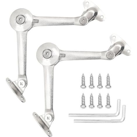 2Pcs Charnière de Couvercle Compas Meuble 40Lbs Ascenseur Réglable de Charnière de Support Alliag de Zinc pour Porte D'armoire de Cuisine Placard Boîte à Jouets (1/4)