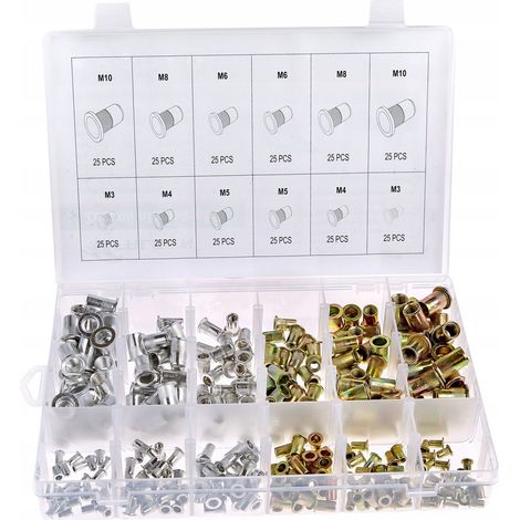 Set Sicherungsmuttern M3-M10 Mix 300 Stück (1/3)
