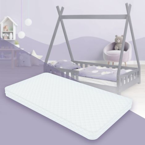 ML-Design Colchón Para Cama Infantil 80x160x10 cm Espuma Fría Poliéster Testado Para Sustancias Nocivas Hipoalergénico Certificado Oeko Tex 100 Con Cremallera Y Funda Lavable Para Cuna De Bebé Niños (1/5)