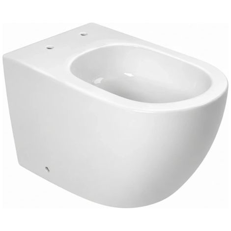 Vaso Wc Sospeso Modello Alpha Con Sistema Rimfree Tornado Flush Ceramica Bianca Opaca